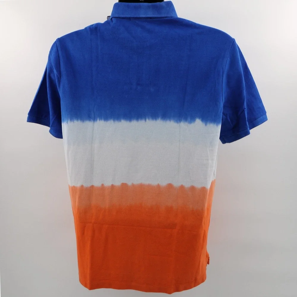 NEW Polo Ralph Lauren Classic Fit Blue Multi Tie Dye Polo‎ Shirt  Ombre Medium